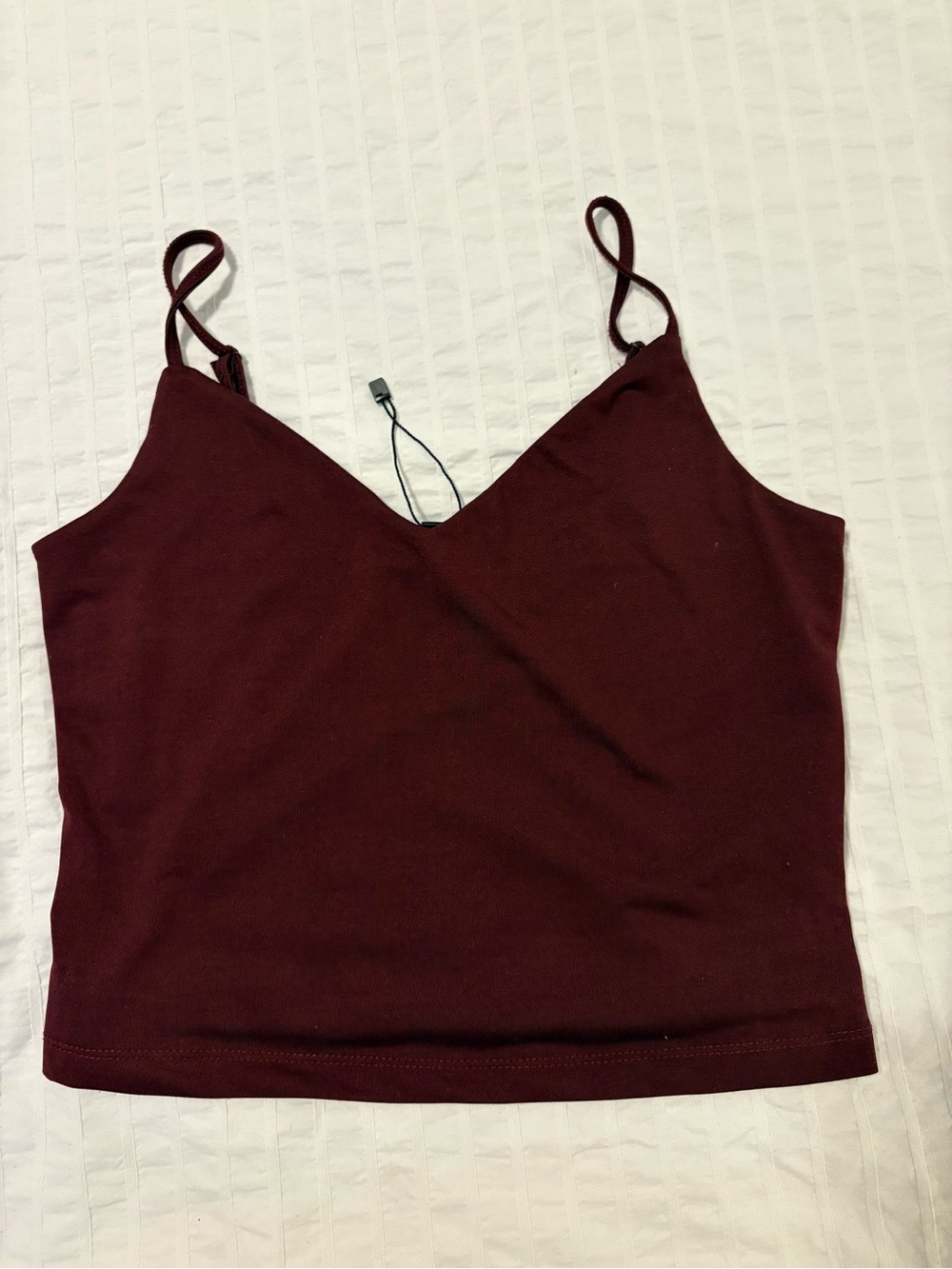 Women’s Burgundy V-Neck Camisole Tank Top